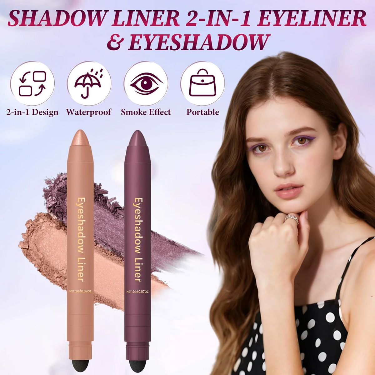 2026 SALE 2-In-1 Eyeliner & Eyeshadow. Moisturizing, Nourishing & Easy To Color