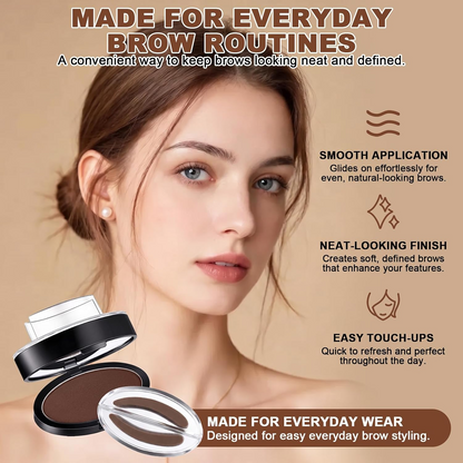 Eyebrow Stamp Powder.Waterproof and sweat-proof,Nature Brow shape for Beginner