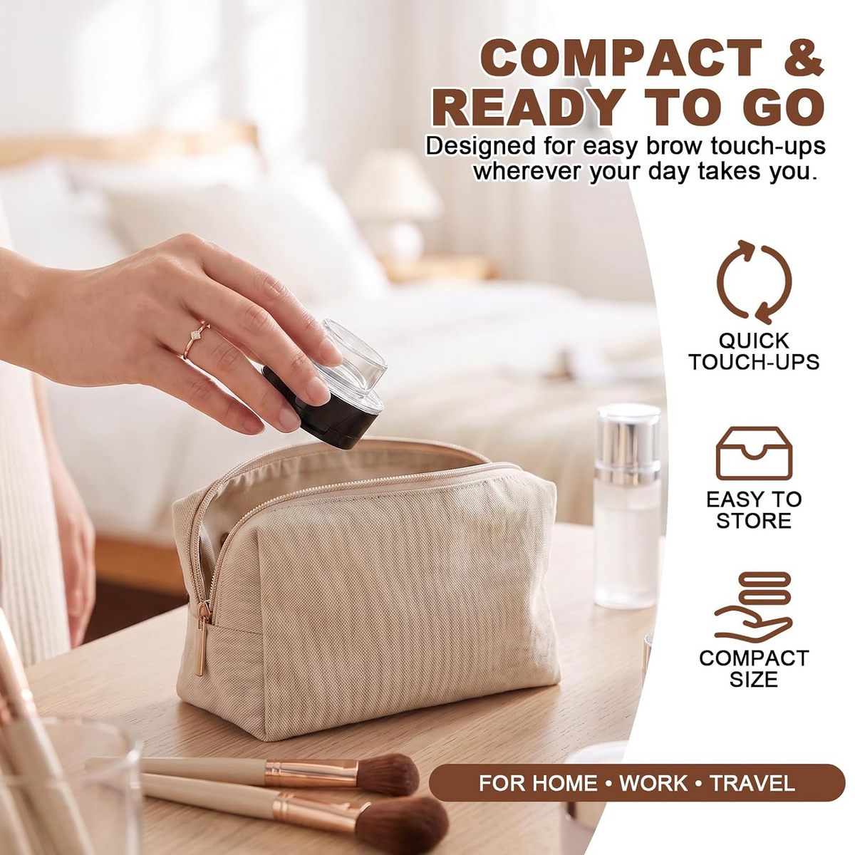 Eyebrow Stamp Powder.Waterproof and sweat-proof,Nature Brow shape for Beginner