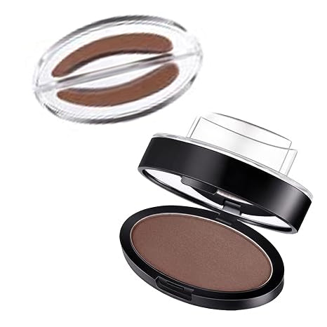 Eyebrow Stamp Powder.Waterproof and sweat-proof,Nature Brow shape for Beginner