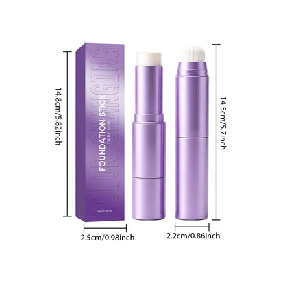 2026 SALE 2 in 1 Foundation Stick.Color Changing Foundation Stick,Moisturizing & Natural-Looking Finish