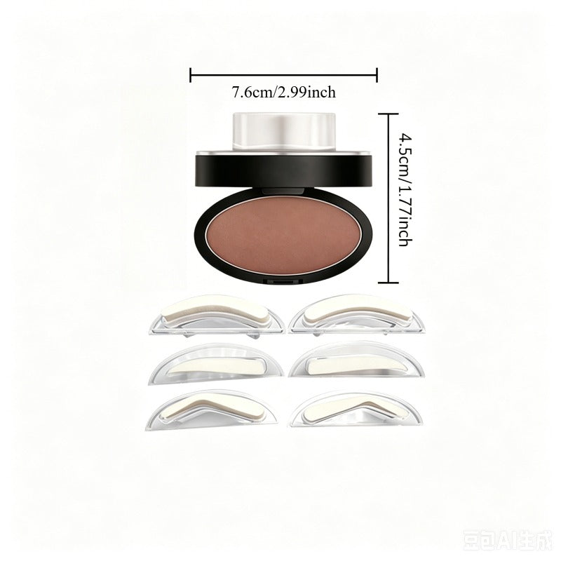 Eyebrow Stamp Powder.Waterproof and sweat-proof,Nature Brow shape for Beginner