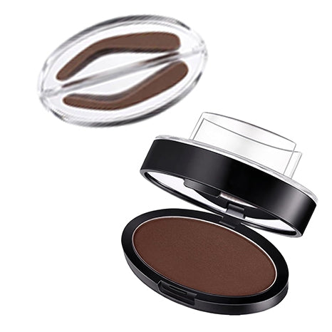 Eyebrow Stamp Powder.Waterproof and sweat-proof,Nature Brow shape for Beginner